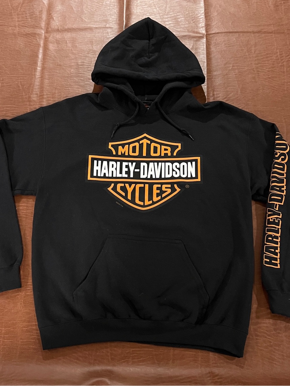 Harley Davidson Hoodie Sweatshirt Farrow North Sunbury Ohio - Size Medium